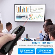 Wireless Presenter Remote Clicker RF 2.4GHz USB Rechargeable PowerPoint Clicker for Computer/Laptop