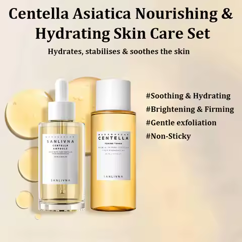 Centella asiatica Madagascar toner, ampoule essence set moisturizing and hydrating to improve skin d