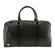 二手 Hunting World Boston 包，尼龍，卡其色，A4 尺寸，雙拉鍊，男女通用。