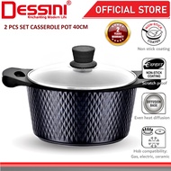 DESSINI Italy Casserole Die Cast Aluminium Non-Stick Pot With Cover (40cm)