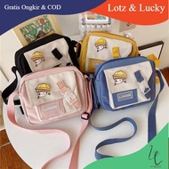 (WTAS-03) Lunsme GIRL BAG / GIRL WAIST BAG / CANVAS WAIST BAG / GIRL SELEMPANG BAG / FASHION BAG / I