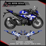 Striping Honda Cbr 150 R Facelift K45N & K45G Livery HRC / Decal Accessories Cbr 150R Facelift / Mot