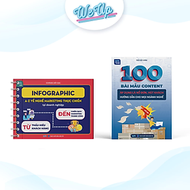 Combo 2 sách: Infographic A-Z về nghề Marketing thực chiến và 100 Bài mẫu content áp dụng là nổ đơn