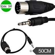 Big DIN 7Pin to 3.5mm Male Computer TV Mobile Phone MP3 Audio Cable MIDI7 Core DIN7P Data Cable