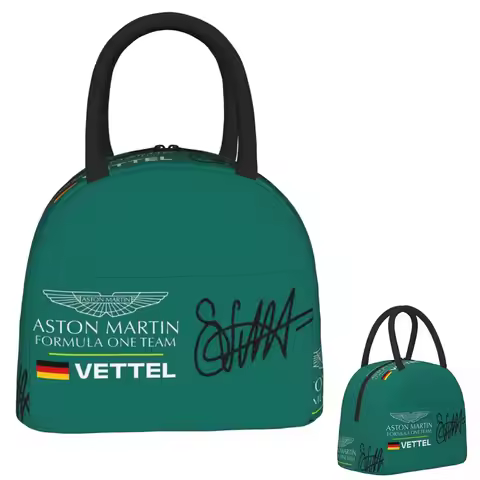 Sebastian Vettel, Aston Martin, 5, F1 2022 Insulated Lunch Bag for Women Kids Leakproof Food Boxes T