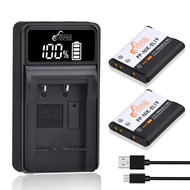 EN-EL19 NP-BJ1 Battery and LED USB Charger Compatible with Nikon Coolpix S32 S33 S100 S2800 S3100 S3