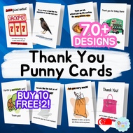 PartyMonkey Punny Thank You Cards Funny A6 Folded Card Printing Appreciate Giving Thanks Best Friend