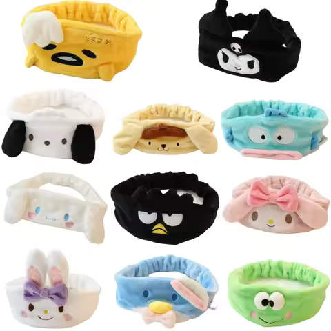 Sanrio Tuxedo Sam Gudetama Bad Badtz Maru Pochacco Pekkle Kuromi Plush Snood Mask Keroppi Plush Eye 