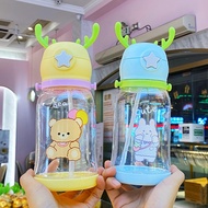 Sport Water Bottle With Straw 600ml - Cute Water Bottle