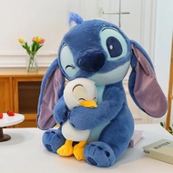 Disney 45 ซม.ตุ๊กตา Plush Stitch Lilo ตุ๊กตาน่ารักเป็ด Stitch ตุ๊กตาของเล่นตุ๊กตาคริสต์มาสเด็กของขวั