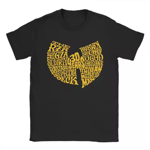 Legendary Rap Group Wu Tang Clan T Shirts for Men 100% Cotton Leisure T-Shirts Round Collar Tees Sho
