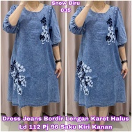 Dress code 035 jeans material jumbo embroidered denimSnow 3L ld112 pj96, side pockets, 3/ sleeves, s