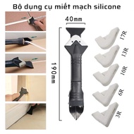 Silicone sealant tool set with 5 silicone applicators