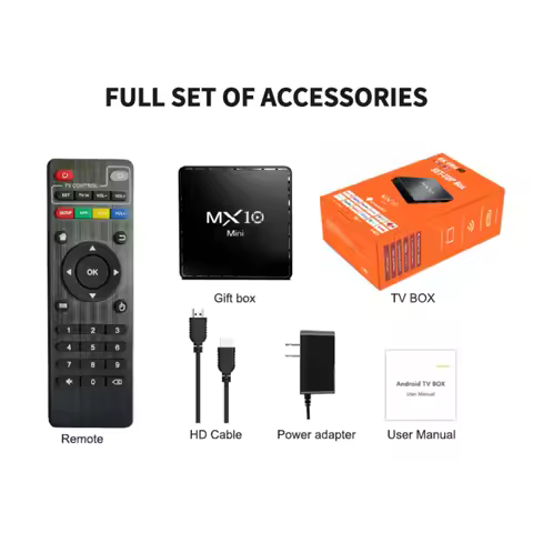 Streaming TV Box MX10 MINI Android 10 OS 4K HDR Playback Smart TV with Google Play Store Set-Top TV 