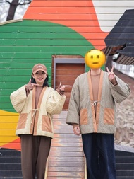 日式和風 山系戶外羽絨服道袍 和服外套