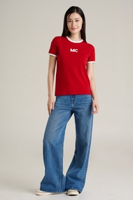 Mc jeans เสื้อยืดแขนสั้นผู้หญิง คอกลม MTTZA09