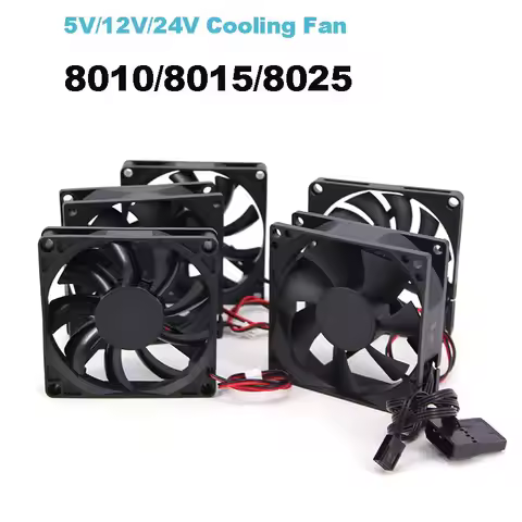 8cm 8010 8015 8025 2pin DC 5V 12v 24V 3pin 4pin xh 2.54 Brushless Cooling Fan 80x25mm Heatsink Radia