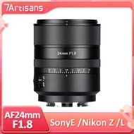 7artisans 24mm F1.8 AF Full Frame Wide-angle Fixed Focus Portrait Lens Auto Focus Mirrorless Camera 