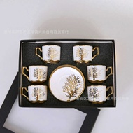 Phnom Penh Ceramic Cup Gold-Plated Cup Saucer Set European Ceramic Cup Coffee Cup Set Cup Ceramic Se