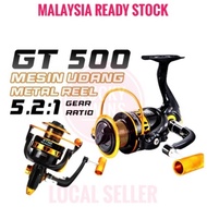 GT500 Metal Fishing Reel Ultralight Reel Ultra Light Reel Mini Spinning Reel 5.2:1 Weight 145Gram Me