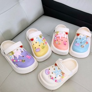 DELIMA SHOP Girls' Jibbitz Starfish & Hello Kitty Non-Slip Waterproof Sandals