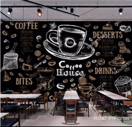 Wallpaper dinding 3D WALLPAPER COFFEESHOP WALLPAPER CAFE 3D