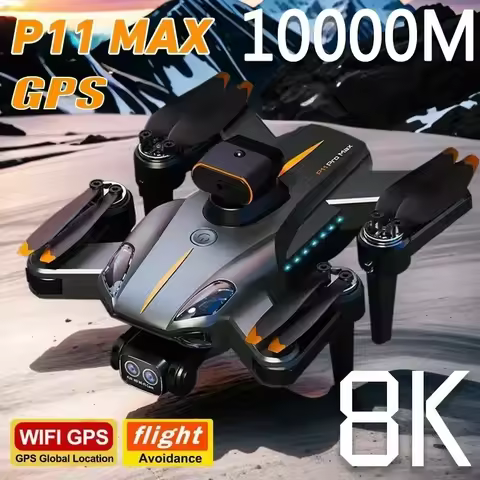 P11 Pro Max Drone 8K 5G GPS Professional HD Aerial Photography Dual-Camera Obstacle Avoidanc Brushle
