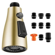 [January New] 304 Stainless Steel Pull Down Kitchen Faucet Spray Head with 9 Connectors❀