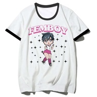 Femboy t shirt female Digital aesthetic Graphic women top tees Y2k Breathable Colorful Comfortable G