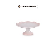 LE CREUSET瓷器蕾絲花語系列蛋糕架/ 17cm/ 貝殼粉