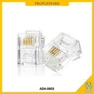 RJ11 Telephone Cord Crystal Head Connector