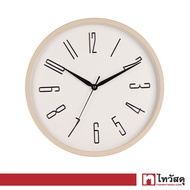 นาฬิกาแขวนผนังพลาสติก Neat KASSA HOME รุ่น JH6427 ขนาด 30.5 x 4.3 x 30.5 ซม. สีครีม