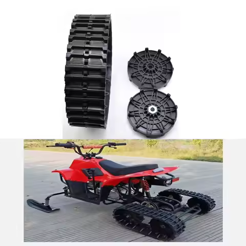 2pcs Drive Plastic wheel Ider Roller with Rubber Tracks For ATV 4 Wheel Trolley Snowmobile 4 Wheeler