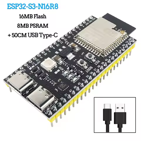 ESP32-S3 Development Board with 2.4G Wifi BT Module for AI IOT DIY ESP32 S3 N16R8 MCU 44Pin Type-C S