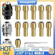 16Pcs Drill Chuck Collet Set, 1/32 to 1/8inch Drill Chuck Collet Set with 11Pcs Brass Collet, 3Pcs C