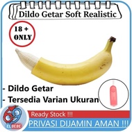 Murah! orderYuk- Dildo Bergetar Soft Realistic | Batang + Testis SexToys Masturbasi