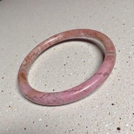 薔薇輝石 手鐲 全粉玉化 老礦原礦 內徑 58mm 玫瑰石 手環 桃花玉