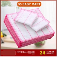 5PCS 🔥READY STOCK🔥55 EASY MART(28x28CM) Kitchen Daily Dish Towels 8 Layers Cotton Dishcloth Super Ab