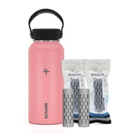 32 oz Alkaline Water Bottle + 2 Alkaline Water Infusers 9.5 pH/Insulated Water Bottle That Creates A