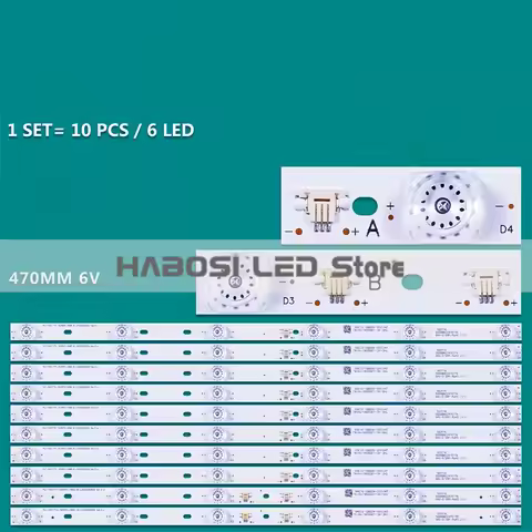100% New 10pcs/Kit LED Strips for 50 TV 50AC710 50C711 LVU500NDJL MS9W01 V1 08-50P1000-LPE002A MS9W0
