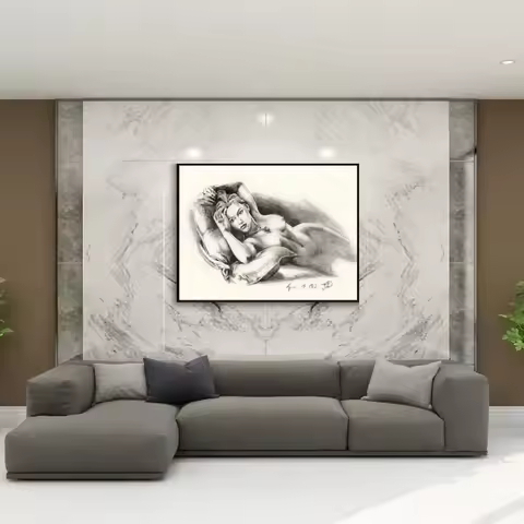 Titanic Movie Heroine Rose Portrait Poster Kate Winslet Sketch Canvas Painting Print Wall Art Pictur