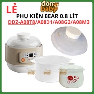 Bear pot ceramic bowl 0.8l, slow cooker ceramic bowl 0.8l, bear pot replacement lid, DDZ-A08G2, BEAR