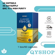 【 Official Store 】GNC 97% High Purity Fish Oil Omega3 Support heart brain skin eye &cardiovascular 6
