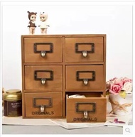 ZAKKA on a single series of six cells to do the old wooden cupboard buckle small drawers organize cabinets storage cabinets-x