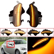 2x Smoked Amber LED Dynamic Side Mirror Blinker Turn Signal Lights For Lexus IS250 IS300 IS350 IS200