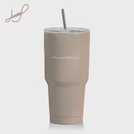 【Hiromimi】不鏽鋼冰壩杯900ml-保溫保冰 環保飲料杯 冰霸杯 奶茶暖棕