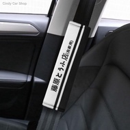 ☞℡✨NEW✨ RECARO RALLIART Takata GR 2pcs Fabric Sponge Car Seat Belt Cover Case Shoulder Pad Penutup Tali Pinggang Keledar