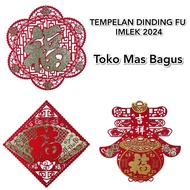 Chinese New Year 2024 - Fu Chinese New Year Sticker - Fuk Chun Hoki Wall Patch - Chinese New Year Ornament - Toko Mas Bagus
