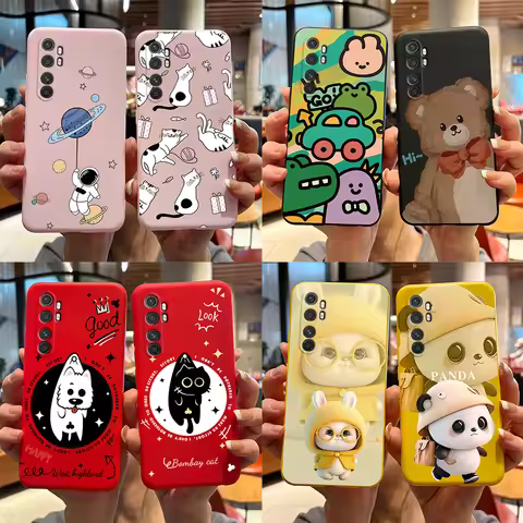 For Xiaomi Mi Note 10 Lite Case Cute Panda Soft TPU Cover For Xiaomi Mi Note 10 Note10 Pro Silicone 