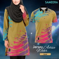 Jersey Active Wear | Woman | Gold | Jersey Muslimah | Saiz XS-4XL | | Sejuk Selesa